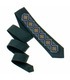 Галстук ᐉ Вышитый галстук черного цвета 926, натуральный лен ※ Украина
