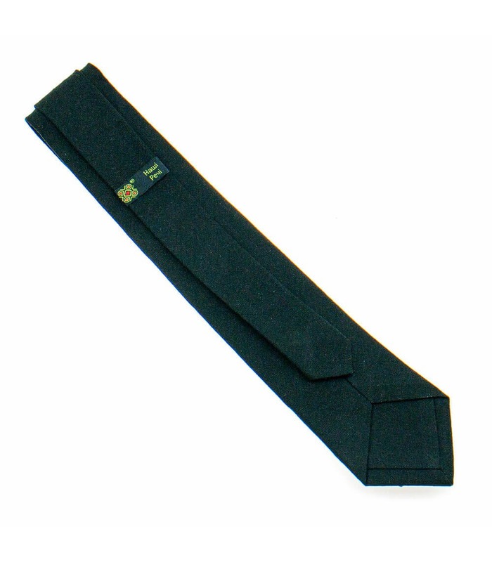 Краватка ᐉ Вишита краватка чорного кольору 926, з натурального льону ※ Україна