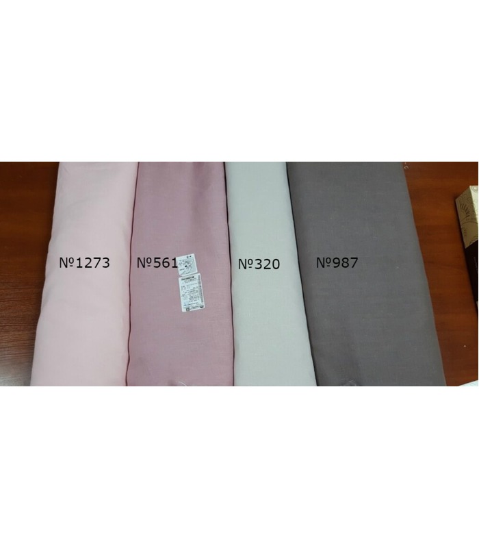 Комплект постільної білизни Попелясто рожевий №320 ᗍ льон ※ Україна, натуральна тканина