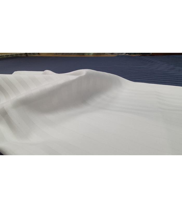 Купити комплект постільної білизни "Страйп-сатин білий" з 100% бавовни, сатин, смуга 1/1 см