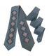 Галстук ᐉ Вышитый галстук темно-серого цвета 928, натуральный лен ※ Украина