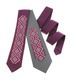 Галстук ᐉ Вышитый галстук бордового цвета 930, натуральный лен ※ Украина