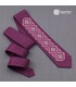 Краватка ᐉ Вишита краватка бордового кольору 930, з натурального льону ※ Україна