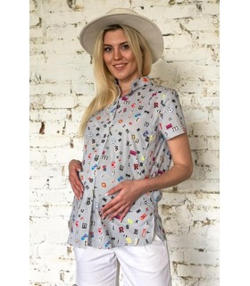 Блуза Буква ➤ летняя блуза для беременных и кормящих