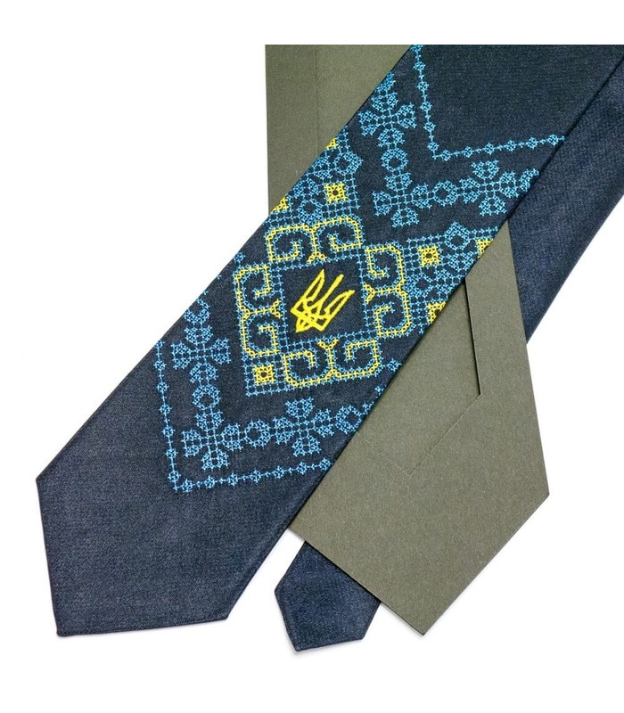 Вышитый галстук с трезубом Мирослав
