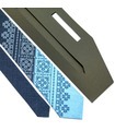 Галстук ᐉ Вышитый галстук темно-синего цвета Снежко, костюмная ткань ※ Украина