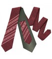 Галстук ᐉ Вышитый галстук бордового цвета 664, костюмная ткань ※ Украина