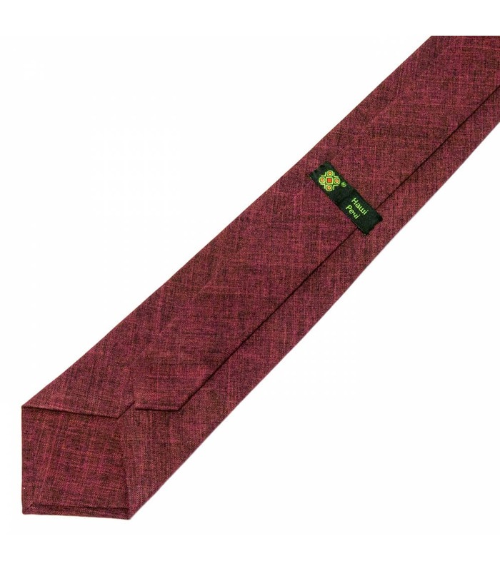 Краватка ᐉ Вишита краватка бордового кольору 667, костюмна тканина ※ Україна