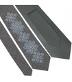 Краватка ᐉ Вишита краватка темно-сірого кольору 681, костюмна тканина ※ Україна