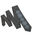 Галстук ᐉ Вышитый галстук темно-серого цвета 680, костюмная ткань ※ Украина