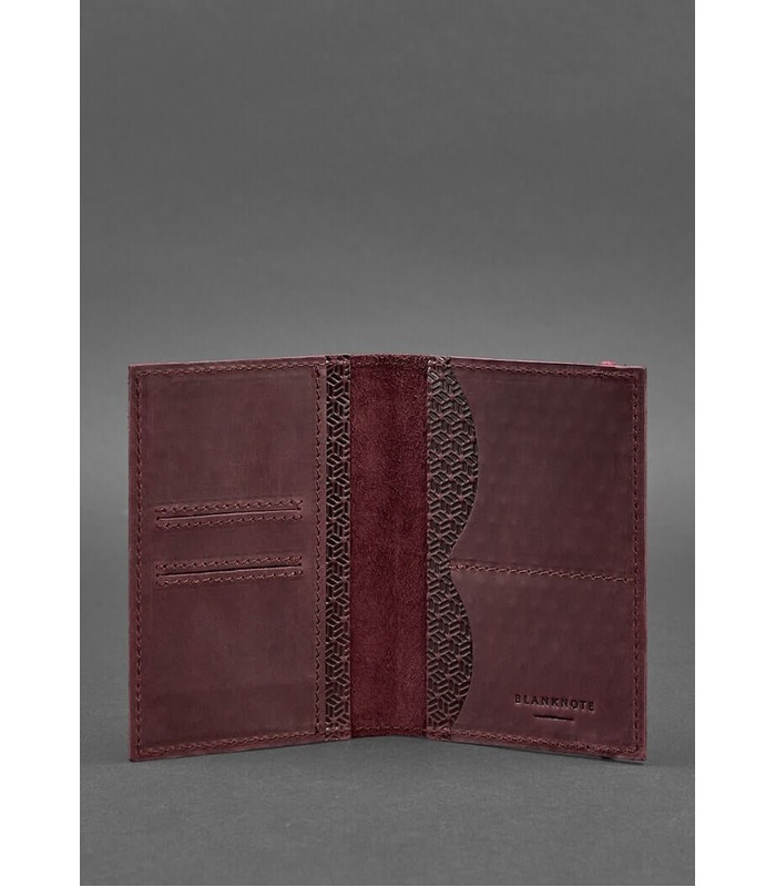 Шкіряна обкладинка для паспорту 2.0 Карбон Виноград BR ᐉ Україна, натуральна шкіра