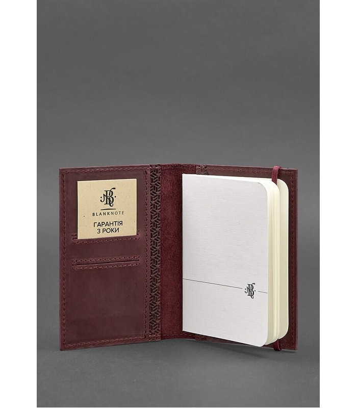 Шкіряна обкладинка для паспорту 2.0 Карбон Виноград BR ᐉ Україна, натуральна шкіра