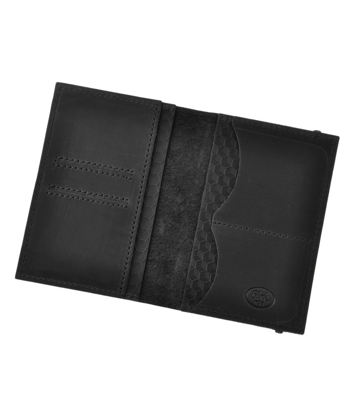 Кожаная обложка для паспорта 2.0 Карбон Графит BL ᐉ Украина, натуральная кожа