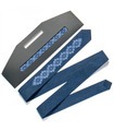 Краватка ᐉ Вишита краватка синього кольору 720, костюмна тканина ※ Україна