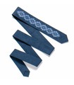Галстук ᐉ Вышитый галстук синего цвета 720, костюмная ткань ※ Украина