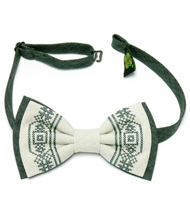 Чоловічий вишитий метелик 635 ᐉ Вишитий з комбінації костюмної тканини ※ Україна