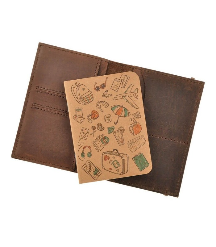 Шкіряна обкладинка для паспорту 2.0 Горіх BR ᐉ Україна, натуральна шкіра