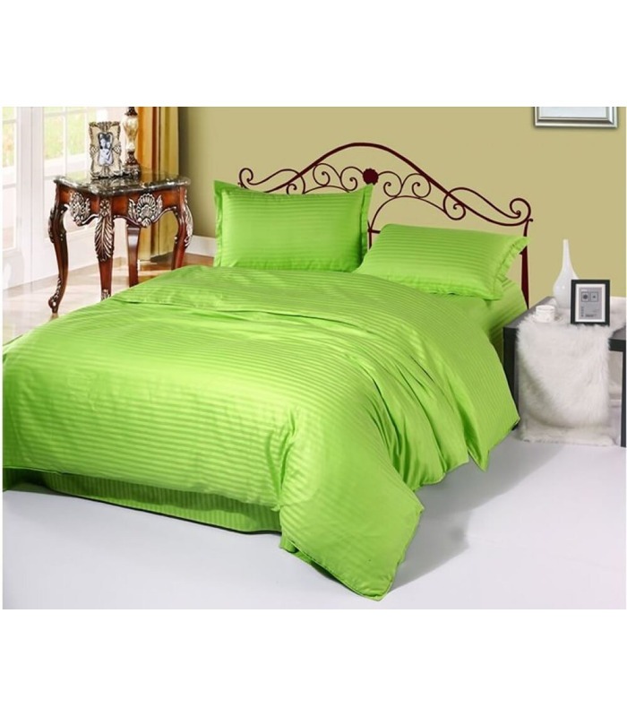 Комплект постільної білизни "Lime" Сатин Stripe зі 100% бавовни, смуга 1/1 см