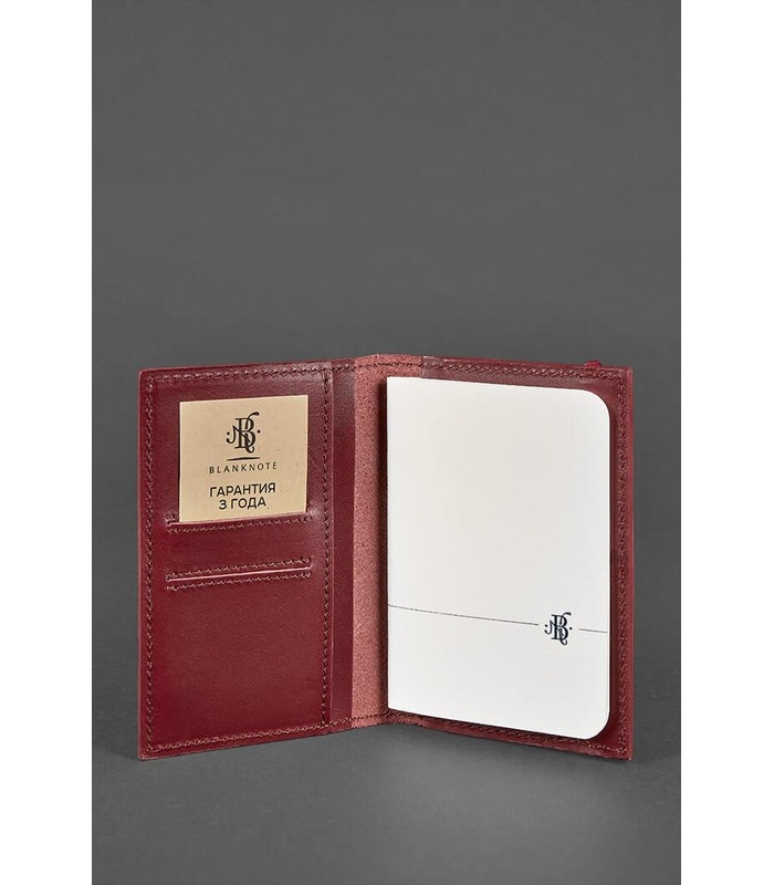 Кожаная обложка для паспорта 2.0 Виноград BU ᐉ Украина, натуральная кожа