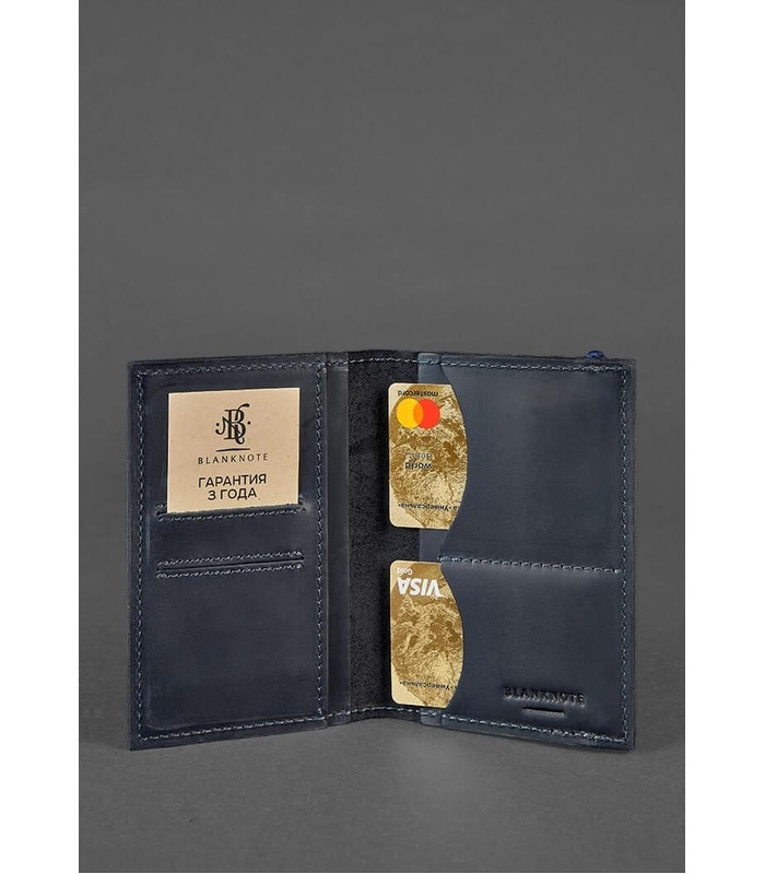 Шкіряна обкладинка для паспорту 2.0 Нічне Небо BL ᐉ Україна, натуральна шкіра