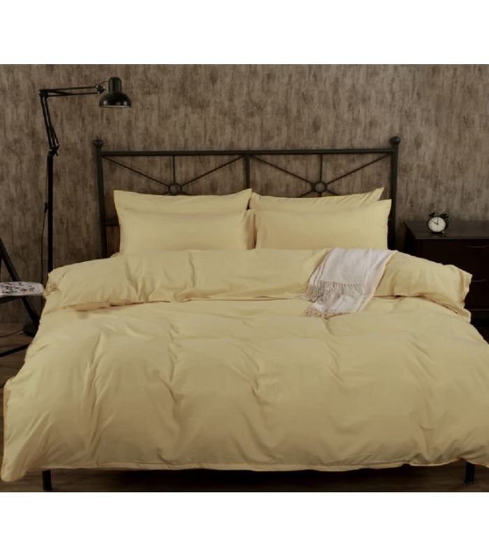 Комплект постельного белья Горчичный 08 ᗍ бязь, Украина, натуральная ткань