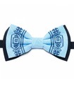 Мужская вышитая бабочка 634 из костюмной ткани ᐉ Темного синего и голубого цвета ※ Украина
