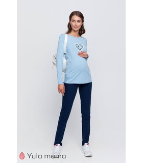Штани Алесса ➤ сині спортивні штани для вагітних