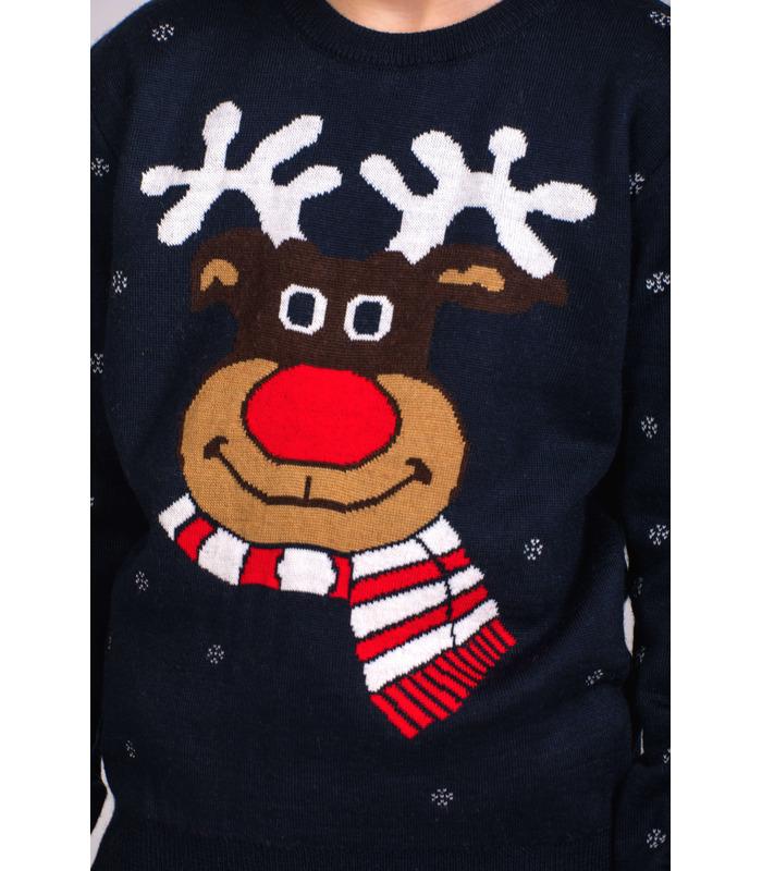 Дитячий в'язаний светр Веселий Олень (мод.101).