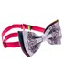 Мужская вышитая бабочка 942 Limited Edition из костюмной ткани ᐉ Серого и розового цвета ※ Украина