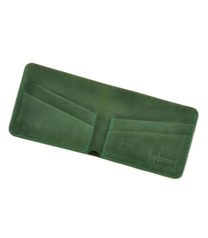 Шкіряне портмоне 4.1 з чотирма кишенями, Смарагд.