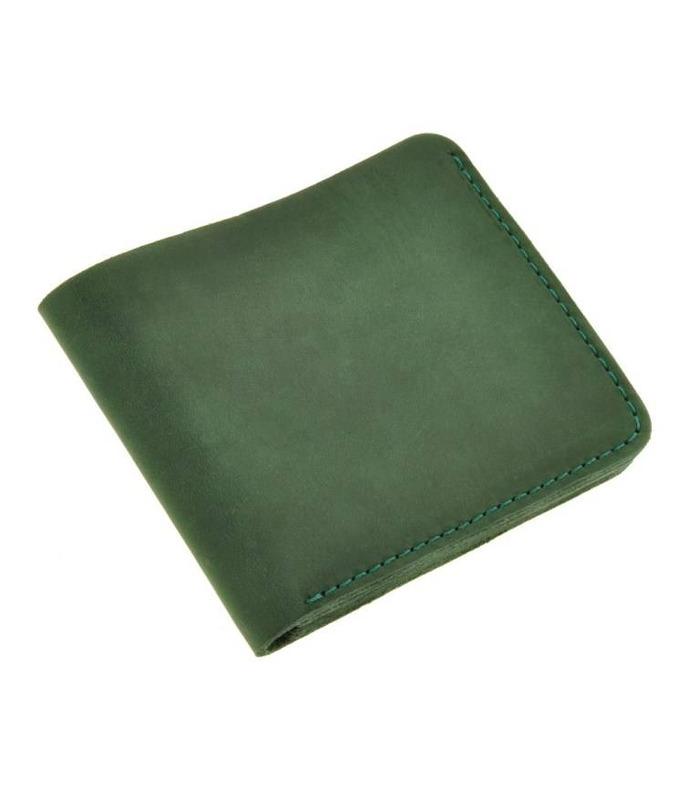 Шкіряне портмоне 4.1 з чотирма кишенями, Смарагд.