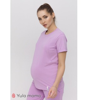 Футболка Меган LA ➤ фиолетовая футболка беременным и кормящим от МамаТато