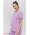 Футболка Меган LA, фіолетова футболка вагітним/годуючим