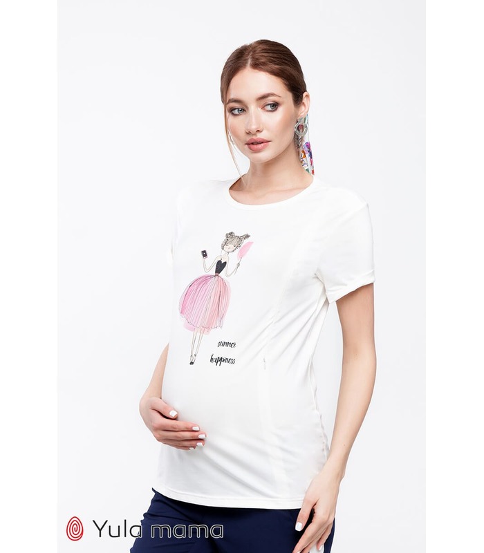 Футболка Донна LL, футболка з принтом вагітним і годуючим