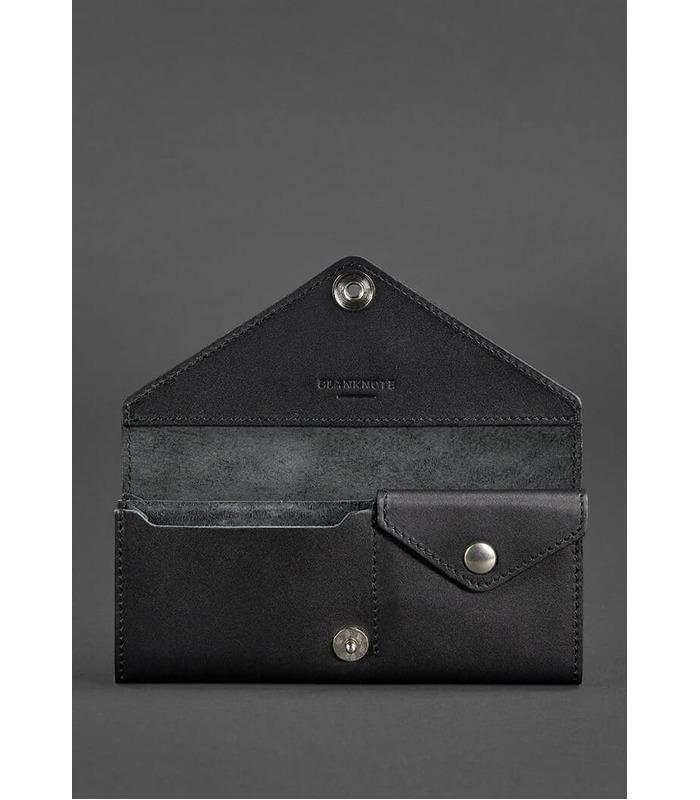 Купить кошелек 1.0 Графит из натуральной кожи на МамаТато