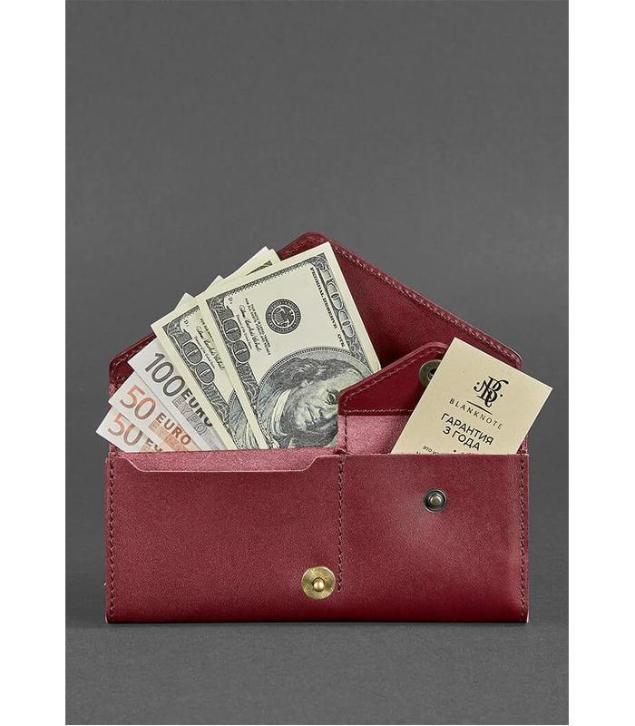 Кожаный кошелек 1.0 Виноград ᐉ Женский кошелек из натуральной кожи на МамаТато