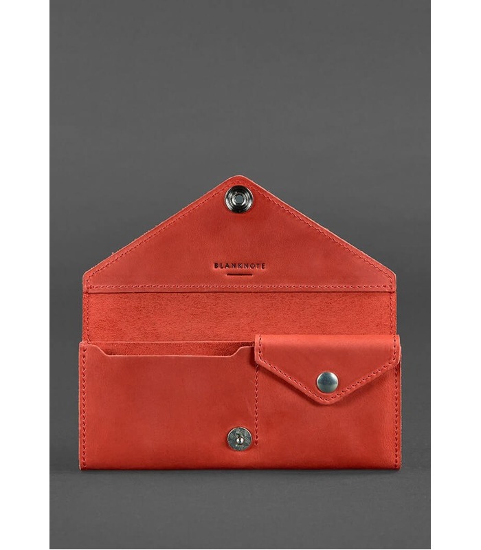 Шкіряний гаманець 1.0 Корал ᐉ Жіночий гаманець з натуральної шкіри на МамаТато