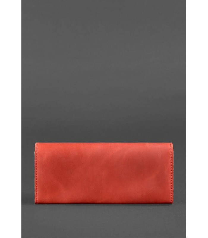 Кожаный кошелек 1.0 Коралл ᐉ Женский кошелек из натуральной кожи на МамаТато