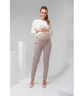 Штаны Леона, бежевые брюки со стрелками беременным