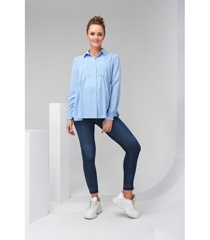 Блуза Еймей, блакитна блуза вагітним та годуючим