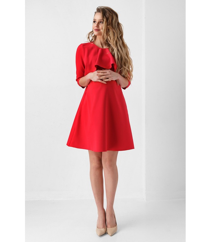 Платье Джоан RE, красное платье беременным и кормящим