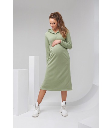 Платье Норма PH, зеленое спортивное платье беременным и кормящим