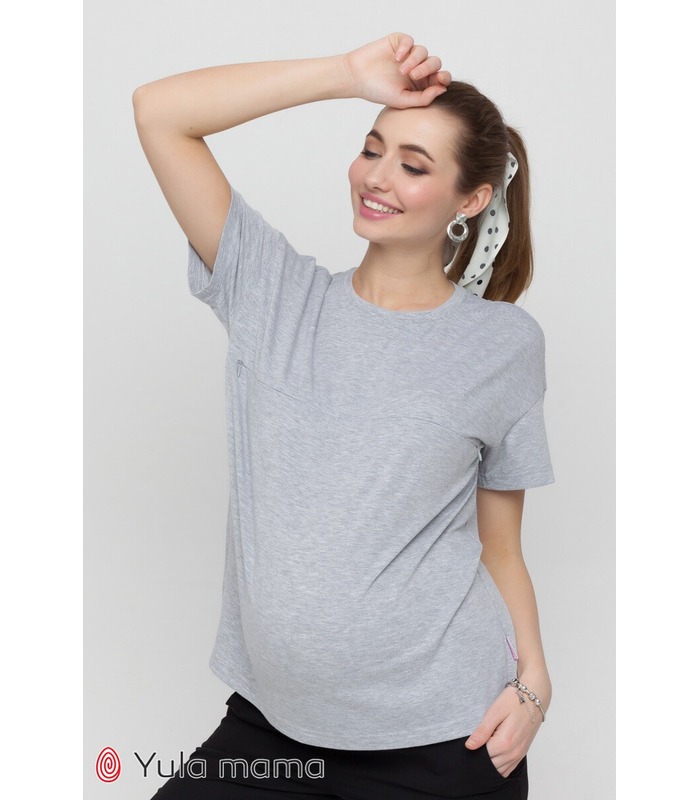 Футболка Голди GR, серая футболка беременным и кормящим