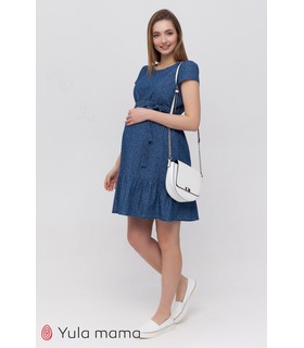 Сукня Шелбі YA ➤ джинсова сукня з принтом вагітним та годуючим від МамаТато
