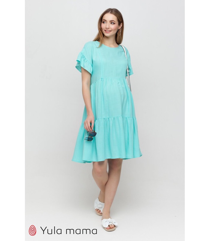 Сукня Аннабель BB, блакитне літнє плаття вагітним та годуючим