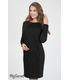 Платье Ален BL, черное кружевное платье беременным и кормящим