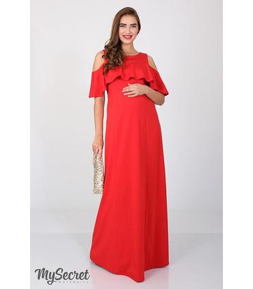 Сукня Делікейт, красное вечернее платье для беременных и кормящих