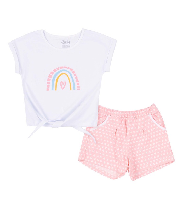 Костюм дитячий КС657 WH, купити літній костюм дівчинці