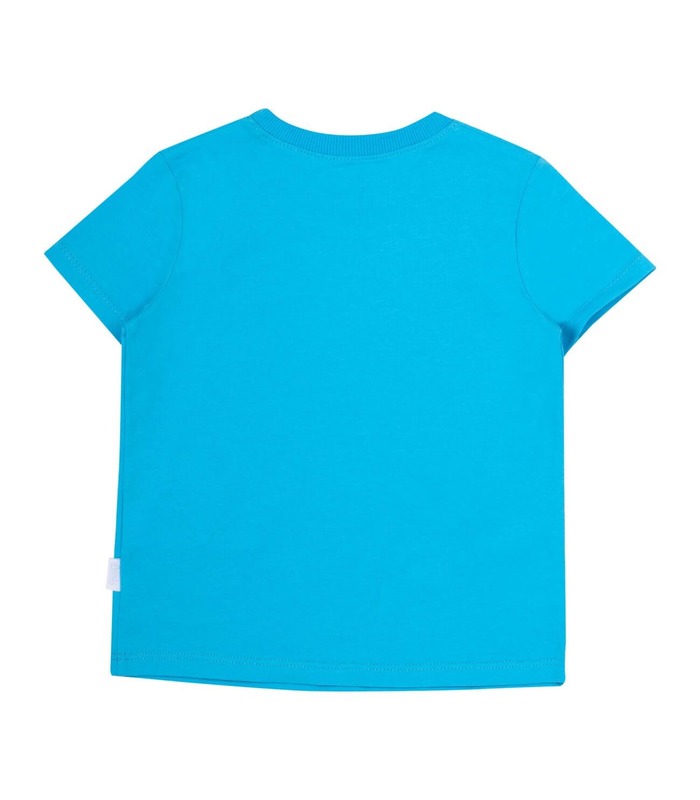 Футболка дитяча ФБ801 BB, блакитна футболка з роботом