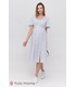 Платье Ванесса WH, белое платеь в горошек беременным и кормящим